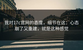 我对17c官网的态度，细节在这：心态崩了又重建，就是这种感觉