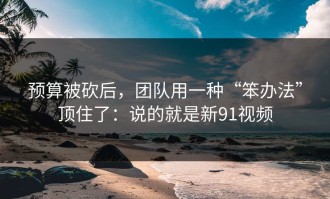 预算被砍后，团队用一种“笨办法”顶住了：说的就是新91视频