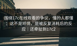 围绕17c在线观看的争议，懂的人都懂：这不是矫情，是被反复消耗后的反应｜还牵扯到17c2